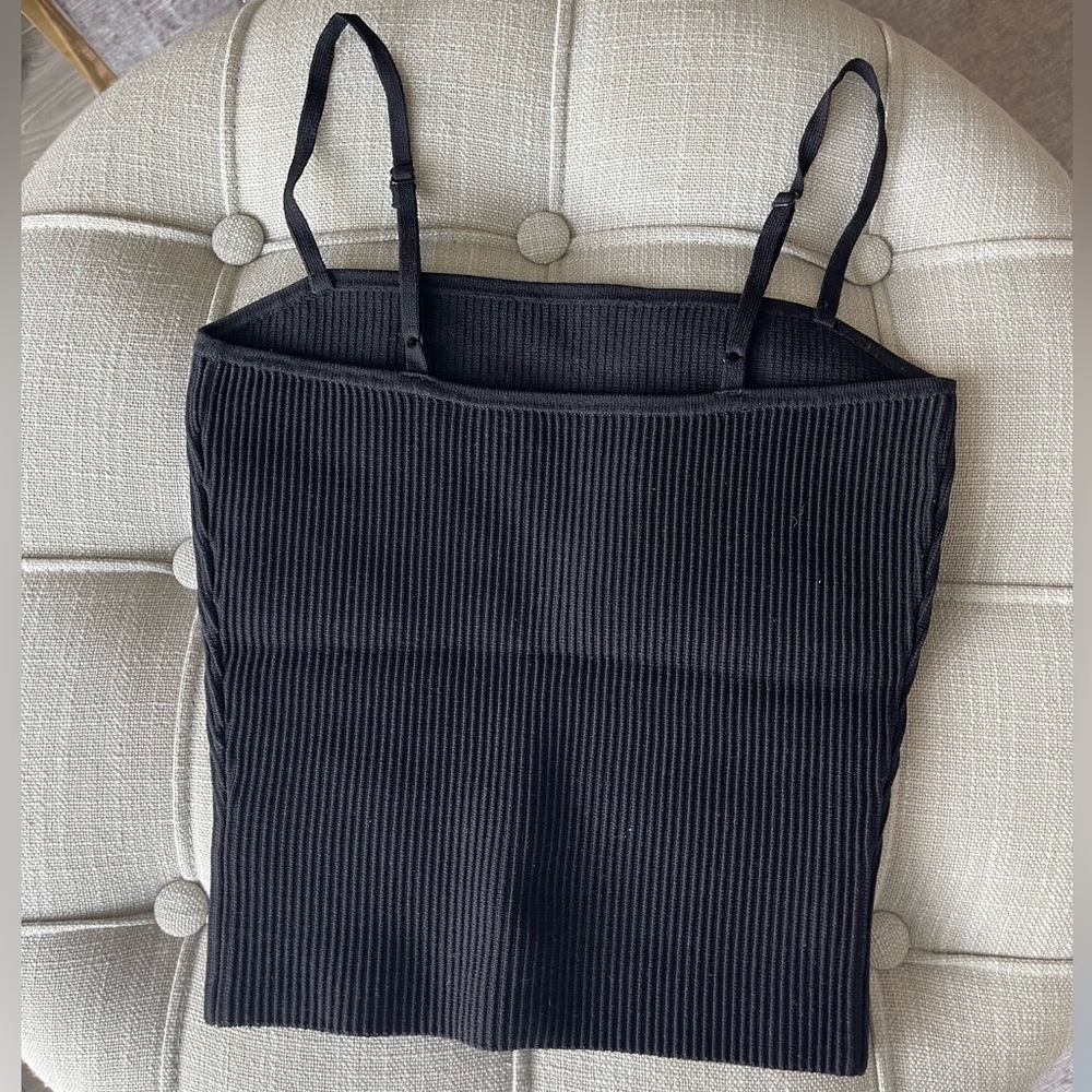 Aritzia Black Ribbed Camisole Tank - Picture 3 of 4
